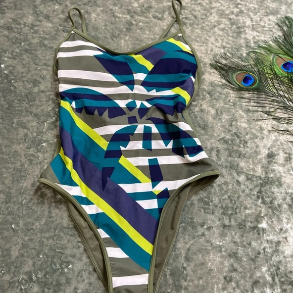 Aerie Palm Tree One Pice Swimsuit - Picture 1 of 7